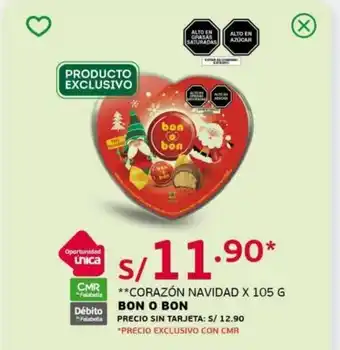 Tottus Bon o Bon Corazon Navidad x 105g oferta
