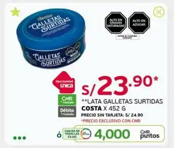 Tottus Costa Lata Galletas Surtidas x 452g oferta
