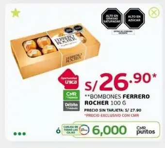Tottus Ferrero Rocher Bombones 100g oferta