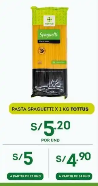 Tottus Tottus Pasta Spaguetti x 1 kg oferta