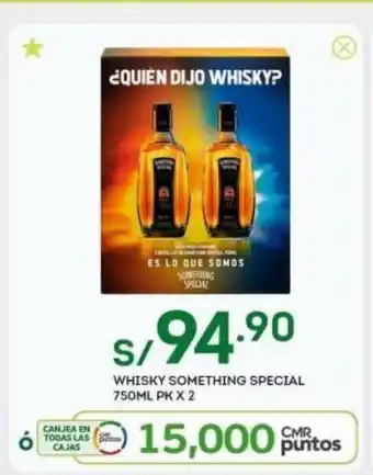 Tottus Something Special Whisky 750 ml pk x 2 oferta