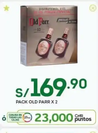 Tottus Old Parr Whisky Pack x 2 oferta