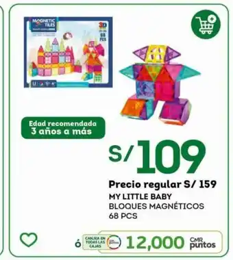 Tottus My Little Baby Bloques Magneticos 68 pcs oferta