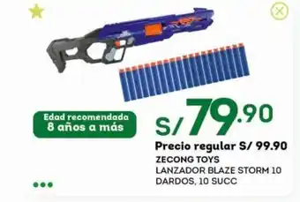 Tottus Zecong Toys Lanzador Blaze Storm 10 Dardos 10 SUCC oferta