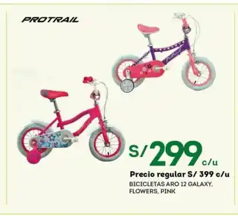 Tottus Bicicletas Aro 12 Galaxy, Flowers, Pink oferta
