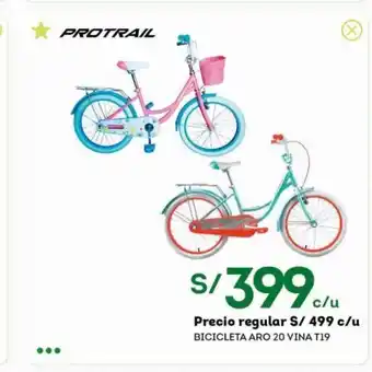 Tottus Bicicleta Aro 20 Vina T19 oferta