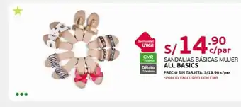 Tottus All Basics Sandalias Basicas Mujer oferta