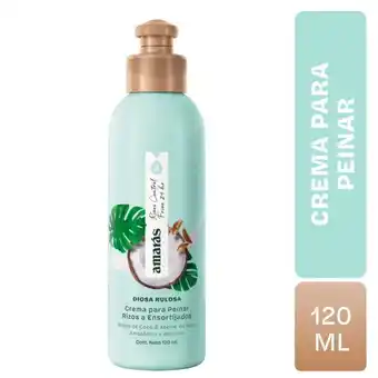 Tottus Crema de peinar amaras diosa rulosa coco 120 ml - envase 120 ml oferta