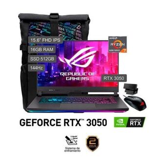 Hiraoka Laptop gaming asus rog strix g15 g513rc-hn097w 15.6" amd ryzen 7 6800h 512gb ssd 16gb ram rtx 3050 oferta
