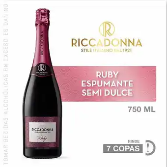 Vivanda Espumante riccadonna ruby dolce botella 750ml oferta