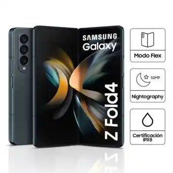 Hiraoka Celular libre samsung galaxy z fold 4 7.6" 512gb 12gb ram gris sm-f936bzamltp oferta