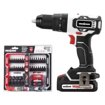 Maestro Taladro percutor inalámbrico 1/2" 20v + atornillador de impacto inalámbrico 1/4" 20v + 2 baterías + maletín ubermann + set ac oferta