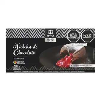 Tottus Volcán de chocolate tottus relleno de frambuesa 180 gr - caja 180 gr oferta