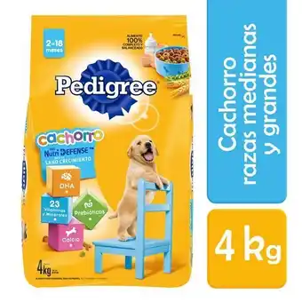 Tottus Comida para perros pedigree cachorros 4 kg - bolsa 4 kg oferta
