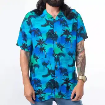 Gzuck Camisa popelina estamp. reef palm m/corta oferta