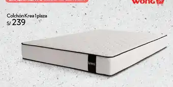 Wong Colchón krea 1 plaza oferta