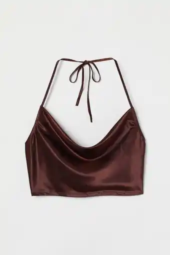 H&M Top crop de satín oferta