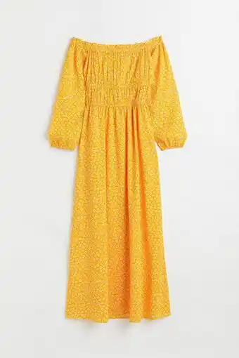 H&M Vestido crepé con hombros al descubierto oferta