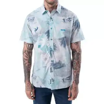 Gzuck Camisa popelina estamp. gzk beach m/corta oferta
