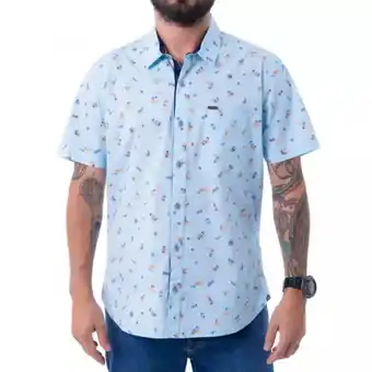 Gzuck Camisa tafeta stretch wave skate m/corta oferta