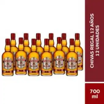 Metro Twelvepack whisky chivas regal 12 años botella 700ml oferta