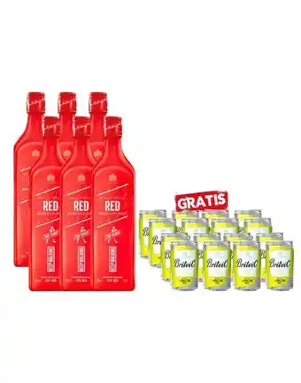 Sumon Licores Whisky johnnie walker red "icon" 700ml x6und + britvic ginger ale 150ml x12und oferta
