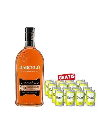 Sumon Licores Ron barceló gran añejo 750ml + britvic ginger ale 150ml x12und oferta