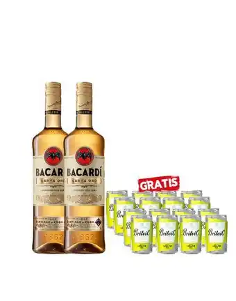 Sumon Licores Ron bacardi carta oro 750ml x2und britvic ginger ale 150ml x12und oferta