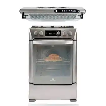 Hiraoka Cocina glp indurama ibiza zafiro croma 4 hornillas + campana extractora indurama cei-602crp 60cm oferta