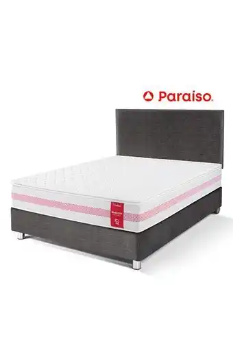 Tiendas EFE Juego de dormitorio paraiso medallón ergo 1.5 plz - acero oferta