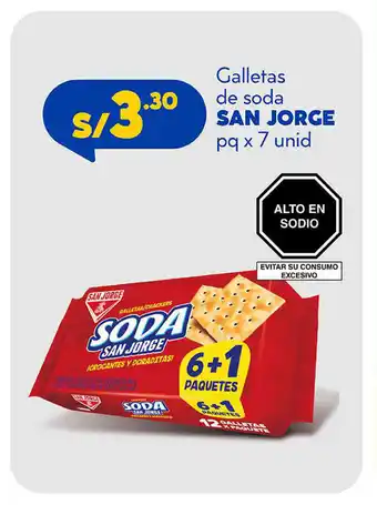 Plaza Vea Galletas de Soda San Jorge 7 unid oferta