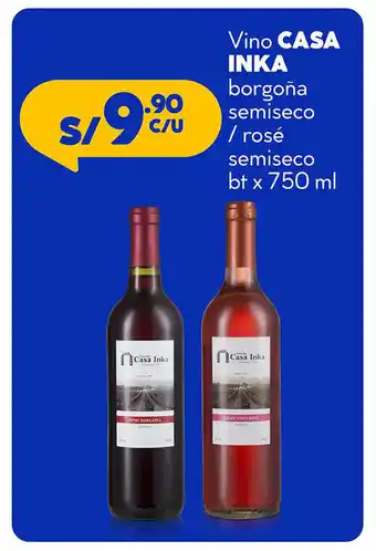 Plaza Vea Vino Casa Inka 750ml oferta