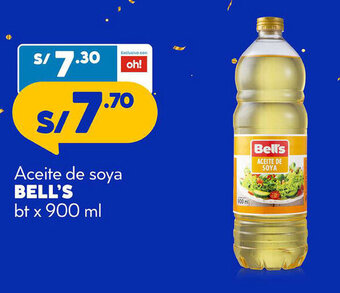 Plaza Vea Aceite de Soya Bell's 900ml oferta