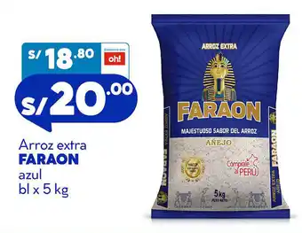 Plaza Vea Arroz Extra Faraon Azul 5kg oferta