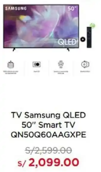 La Curacao Samsung TV QLED 50" Smart TV QN50Q60AAGXPE oferta