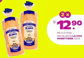 Tambo Pan Blanco La Vita Panettiere 420g oferta
