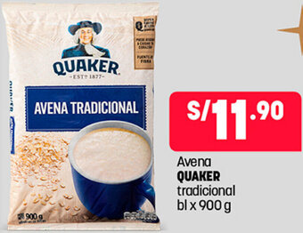 Plaza Vea Avena Quaker Tradicional 900g oferta