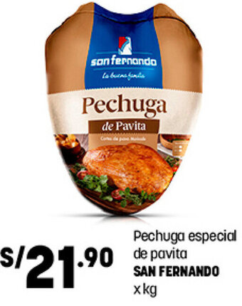 Plaza Vea Pechuga Especial de Pavita San Fernando oferta