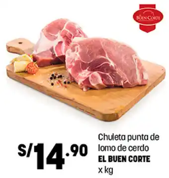 Plaza Vea Chuleta Punta de Lomo de Cerdo El Buen Corte oferta