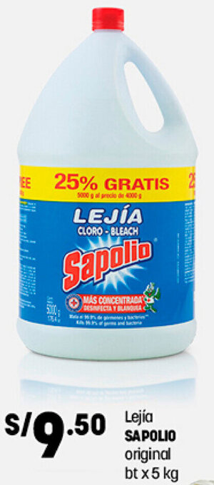 Plaza Vea Lejia Sapolio Original 5kg oferta