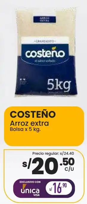 Vega Costeño Arroz Extra 5kg oferta