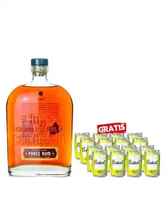 Sumon Licores Ron parce 12 años 750ml + britvic ginger ale 150ml x12und oferta
