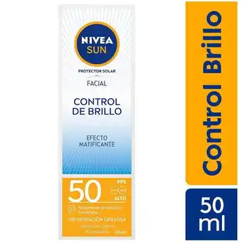 Vivanda Protector solar facial nivea shine control fps 50 tubo 50ml oferta