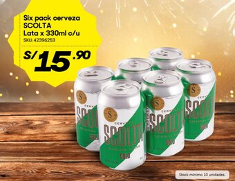 Six Pack Cerveza Scolta lata x 330ml
