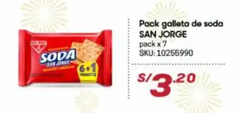 Hiperbodega Precio Uno Pack Galleta de Soda San Jorge pack x 7 oferta
