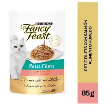 Tottus Alimento húmedo para gatos fancy feast filt salmón 85 g oferta
