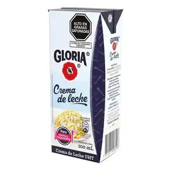 Tottus Gloria crema de leche uht 200 ml oferta