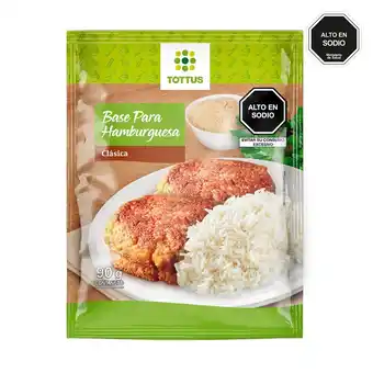 Tottus Base para hamburguesa tottus 90 g oferta