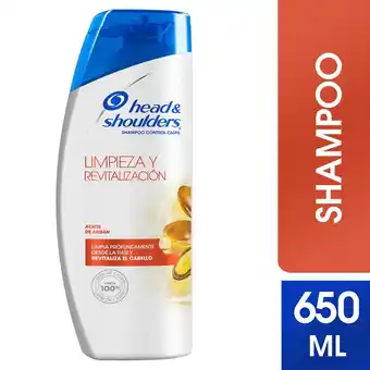 Tottus Shampoo head shoulders limpieza argan 650 ml oferta