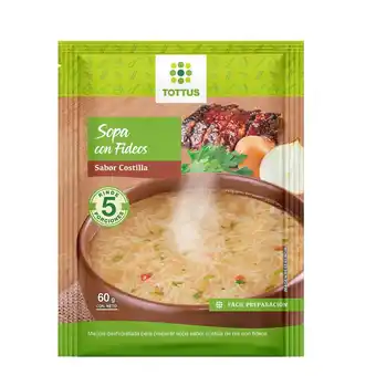 Tottus Sopa de costilla con fideos tottus 60 g oferta